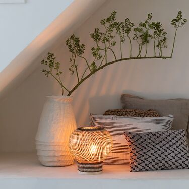 Lampe de table en bambou naturel